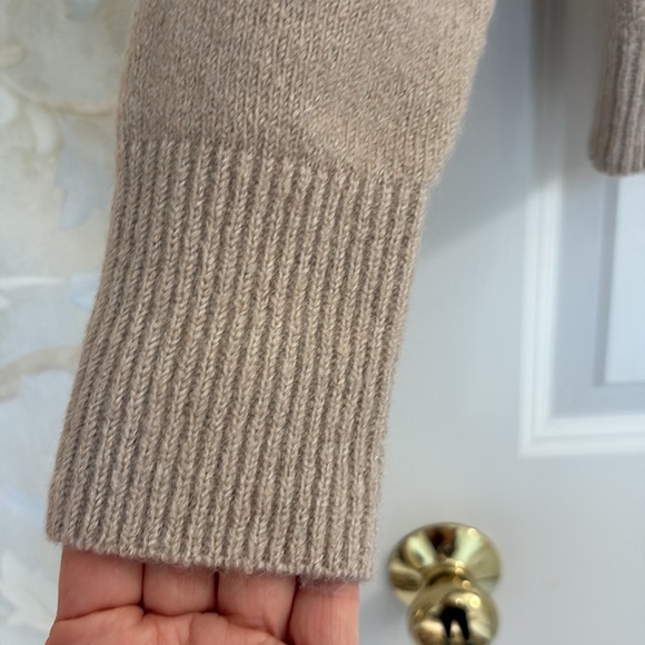 Ann Taylor Festive Beige V-neck Cardigan Sweater with Rhinestone Buttons. EUC - Picture 3 of 9